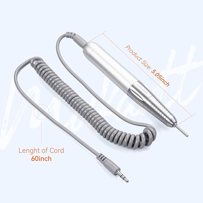 Makartt Nail Drill Handpiece for Nouvella, 35000RPM Rechargeable Electric File Machine Replacement for Manicure Art Tool