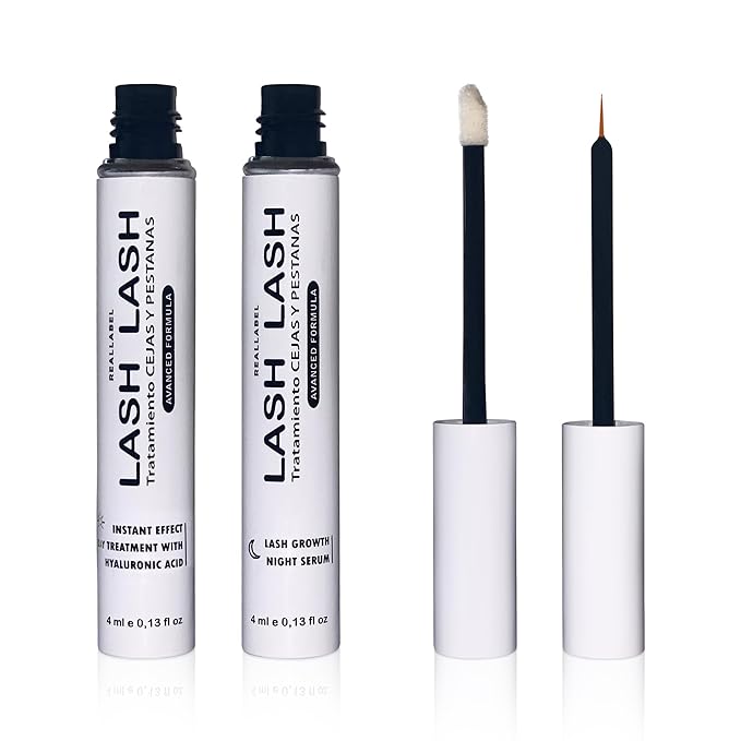 Eyelash Serum With Hyaluronic Acid-Eyebrow And Eyelash Growth Serum, 2 In 1 Instant Lash Lift Serum Without Prostaglandin Grow Eyebrows Fast And Thicker-Day And Night Eyelash Growth Serum (2x4ml)