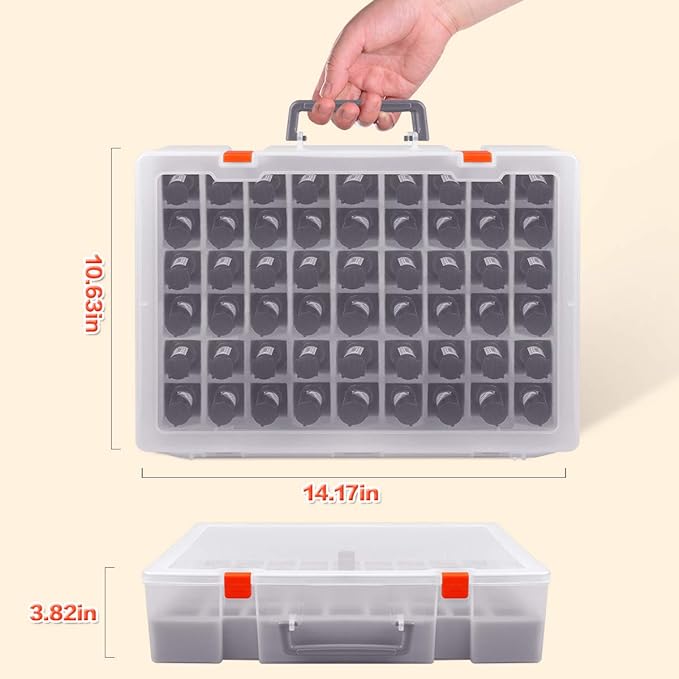 ALCYON Universal Nail Polish Holder & Organizer Contains 54 Bottles for Gellen, for Beetles, for Sally Hansen, for OPI, for Essie and Other Fingernail Polish (ONLY A CASE)-Clear