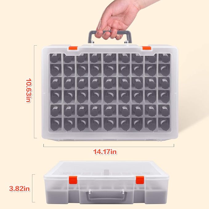 ALCYON Universal Nail Polish Holder & Organizer Contains 54 Bottles for Gellen, for Beetles, for Sally Hansen, for OPI, for Essie and Other Fingernail Polish (ONLY A CASE)-Clear