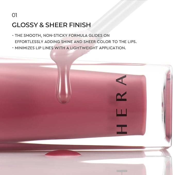 HERA Sensual Nude Lip Gloss #18 INNOCENT | Volumizing Sheer & Glossy Finish, Non-sticky, Moisturizing and Hydrating, Korean Makeup, 0.17 oz. (5g)