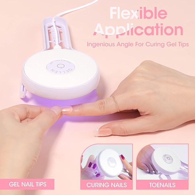 Gellen Gel Nail Polish Kit with U V Light - 10 Colors Gentle Nude Tones Gel Nail Polish Kit with 36W Nail Lamp, Gel Nail Polish Set Starter Kit with Storage Box Soak off Nail Gel Kit Manicure Set