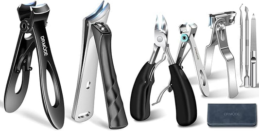 Large Toenail Clippers for Seniors Thick Toenails with Wide Opening, Podiatrist Slanted Curved Toe Nail Clippers for Men Thick Ingrown Nails, 360 Degree Fingernail Clippers Nail Cutter
