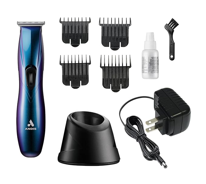 Andis 560974 Limited Edition Slimline Pro Cord/Cordless Beard Trimmer, Lithium Ion T-Blade Trimmer, Close Cutting T-Blade Zero Gapped, Galaxy