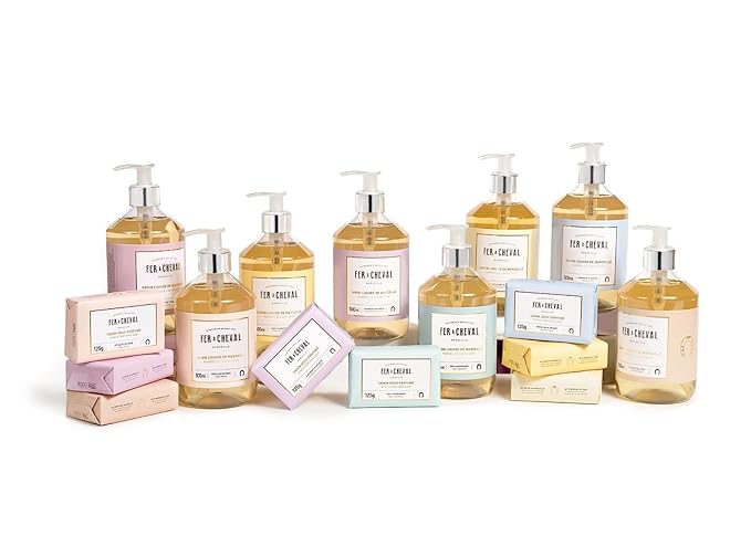 Fer à Cheval Marseille Liquid Soap, Luxury French Liquid Soap, Savon Liquide De Marseille, Seaside Citrus, 500ml/16.9fl oz