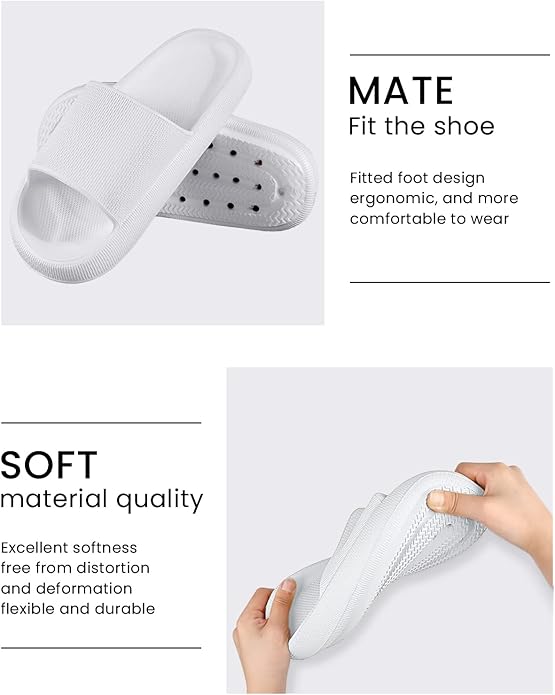 Menore Slippers for Women and Men Quick Drying, Parent-Child EVA Open Toe Soft Slippers, Non-Slip Soft Shower Spa Bath Pool Gym Beach House Sandals for Indoor & Outdoor