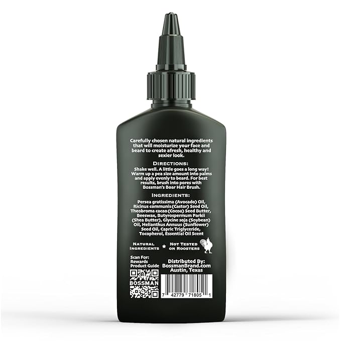 Bossman Essentials Beard Kit for Men – Beard Oil Jelly, Fortifying Conditioner Cream & Beard Balm – Grooming Care Accessories (Vetiver X Scent)