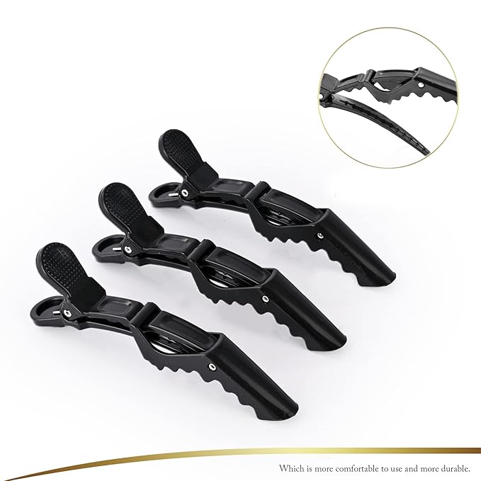 EHDIS Hair Extensions Tools Kit Tape in Hair Sealing Pliers Flat Surface Hair Extension Tools with Double Sided Replacement Adhesive Hair Extension Tape Tabs (Black)