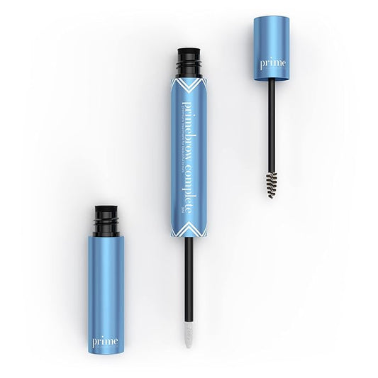 PrimeBrow Complete – 3-in-1 Eyebrow Care for Mature Women – Eyebrow Mousse Tints, Magic Spoolie Brush Shapes, Eyebrow Growth Serum Fills Bald Spots (Deep Brown)