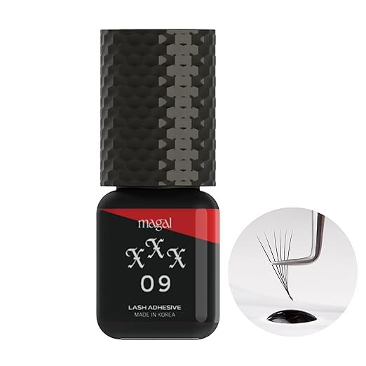 MAGAL Eyelash Extension Glue for Professional Lash Technician| 0.5Sec Dry | Retention 7weeks | 0.17fl.oz - 5ml |Extra Strong Adhesive for Lash Extension (XXX 09) – Extra Strong Hold for Artist