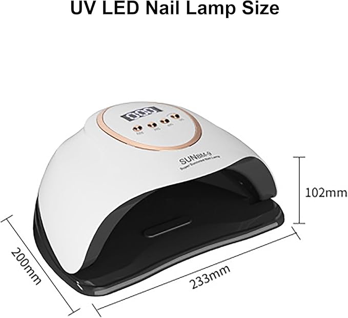 Professional UV Light Nail Lamp, 280W LED Nail Dryer Manicure Pedicure with Auto Shutoff, 66 Lamp Beads, 4 Timer Setting for UV Gel, UV Builder, Gel Nail Polish, Home, Manicure Store