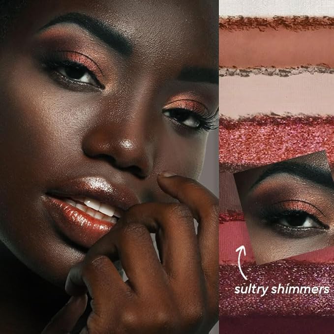 Mirabella True to You Metallic Eye Makeup Palette - 18 Colors of Talc Free Eyeshadow Primer Included & Highly Pigmented Eyeshadow Palette Kit w/Matte & Shimmer Shades - Buff