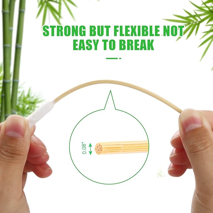 Long Q Tips for Dog Ear Cleaning, 500pcs, 4.7 Inch Cotton Swabs, Biodegradable Pet Ear Cleaner, Dog Ear Swabs, and Wound Care