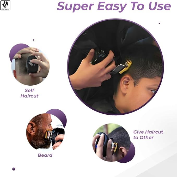 Skull Shaver Beast Clipper Duo : Ultimate Home Haircut & Grooming Kit for Men/Women - DIY Haircut,Hair Clippers, Self Haircut Tool.