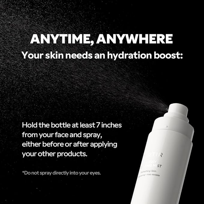 TIRTIR Glossy Coating Mist 3.38 fl. oz, Illuminating Polyglutamic Acid Face Mist for Fresh, Glowing Skin,Cooling, Soothing, Makeup Prep Spray