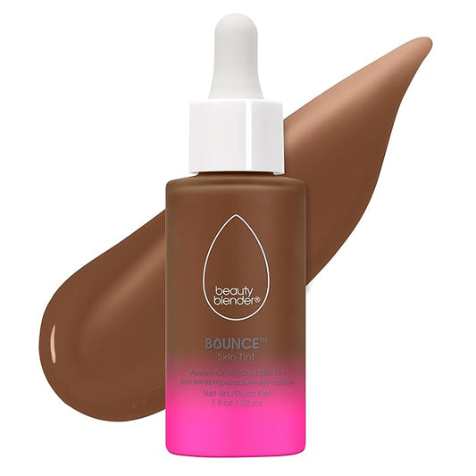 Beautyblender 12-Hour Always on Radiant Skin Tint, Breathable Serum Foundation Stays Put for All Day Long Wear, Infused with Hyaluronic Acid & Niacinamide, Deep 4
