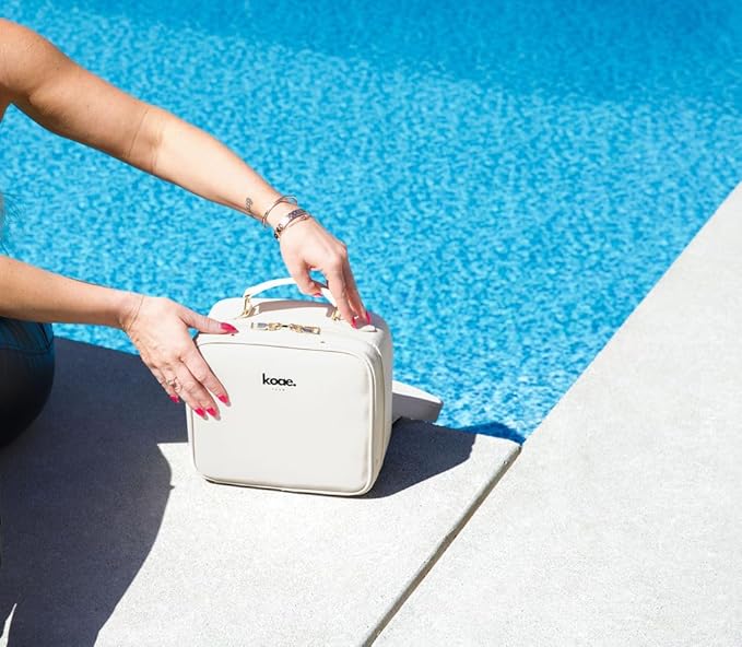 Makeup Bag with LED Mirror - Portable Makeup Case with Lighted Mirror & Adjustable Dividers, Makeup Bag with Light Up Mirror, 3 Color Setting Train Case Cosmetic Bag Organizer