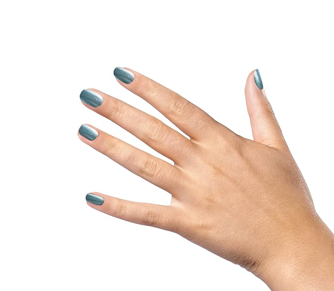 duri Nail Polish, 766 Ocean Vibe, Light Green Metallic Shimmer, Full Coverage, Fast Drying, Shiny Finish