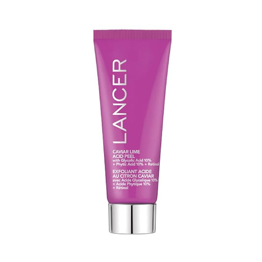 Lancer Skincare Caviar Lime Acid Peel On the Go, Retinol Facial Chemical Peel with Brightening Glycolic Acid, Travel Size, 0.5 Fluid Ounces