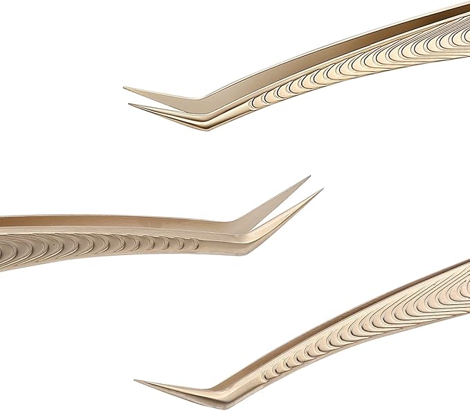Ms.Queen Lash Tweezers for Eyelash Extension-Professional Lashing Tweezers for Mega Volume Mink Eyelashes Extensions Applying