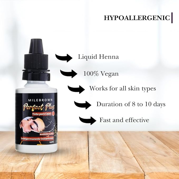 Eyebrow Henna, for natural-looking coloring, 15 ml (Light brown)