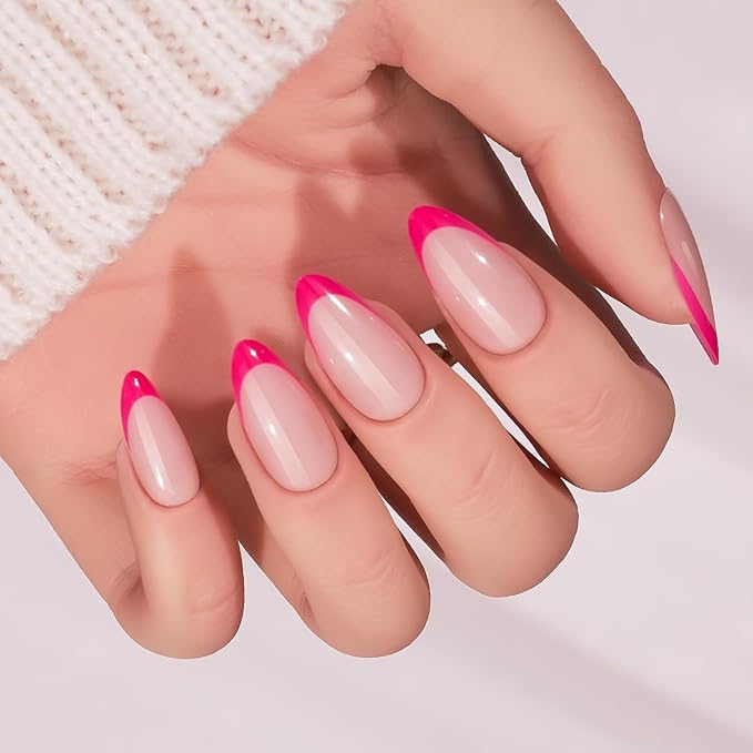 12 Packs（288 Pcs) Press on Nails, Acrylic Nails Glue On Medium Coffin False Nails,Short Square Fake Nails Fit Perfectly Almond Nails Press on wtih Nail Glue 12 Colors Stick on Nails Set