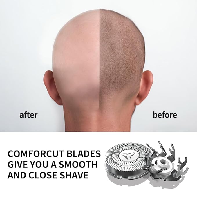 Shaver Replacement Blades for Skull Shaver Pitbull Replacement Blade,Replacement Heads for Pitbull Gold/Silver/Platinum Pro Shaver (12 Blades)