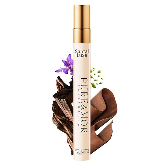 Pheromone Cologne for Men, Spicy Sandalwood Perfume, Long Lasting Pheromones Cologne for Men, Enhanced Scents Pheromones Perfumes for Men&Women, 0.41 fl. Travel Size Perfume Spray (Santal Luxe)