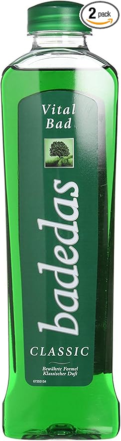 Badedas Vital Bad Foam Bubble Bath Gel with Natural Horse Chestnut Extract, Natural Moisturizers Leave Skin Feeling Soft, Concentrated Formula from Germany - Pack of 2 Bottles, 16.9 Fluid Ounces Each