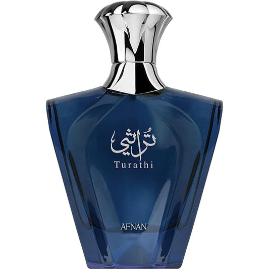 Afnan Turathi Blue Eau de Parfum Spray for Men, 3.0 Fl. Oz