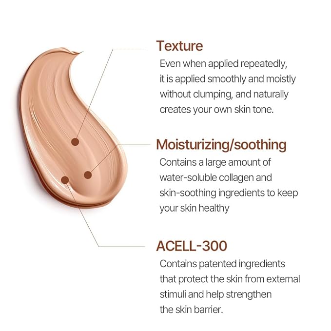 LADAMER-BB cream-Face Makeup-Hydrating-Tinted Moisturizer Pore Control Cell Clinic After Treatment for Sensitive Skin Clinical Spa Cosmetic Premium Korean Skin Care Acell-300, 1.76oz (50g).