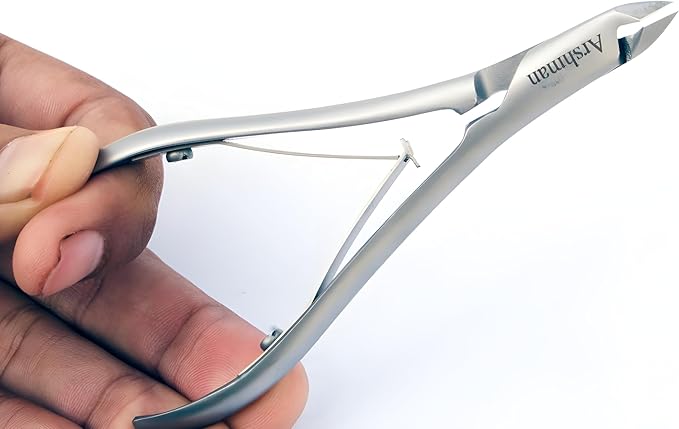 Cuticle Nippers Cuticle Clippers Trimmer Jaw Extremely Sharp Blades Stainless Steel Pusher Cutter Remover Pedicure Manicure Nail Nipper Tools with Double Spring
