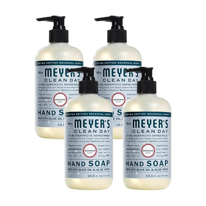 MRS. MEYER'S CLEAN DAY SnowDrop Liquid Hand Soap, 12.5 oz. (Pack of 4)