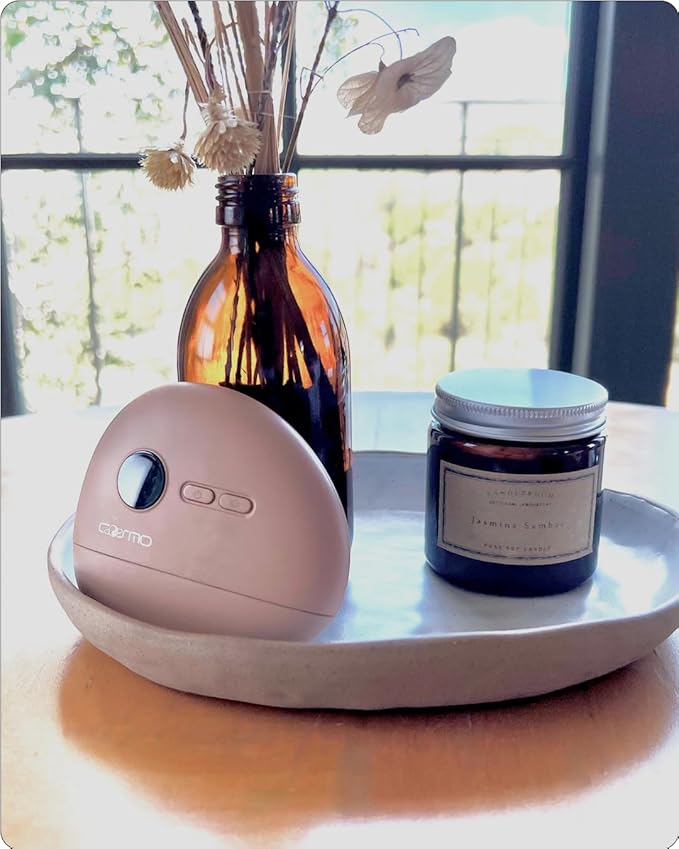 Cosmo LunaStone Gua Sha - Electric Face Massager & Body Scraper Tool - Premium Device for Facial Lifting, Skin Tightening, Jawline Sculpting, Puffiness & Myofascial Release, Acupressure (Terracotta)