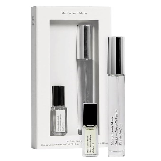 Maison Louis Marie - No.13 Nouvelle Vague 2-Piece Mini Travel Set | Luxury Clean Beauty + Non-Toxic Fragrance (3 mL roll-on oil; 10 mL spray)