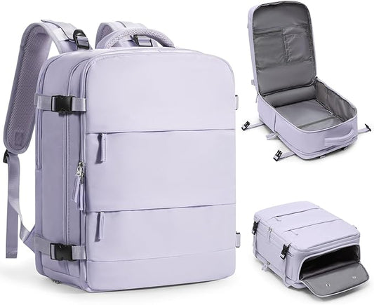 coofay Travel Backpack Carry On Flight Aapproved Personal Item Travel Bag Mochila De Viaje Travel Backpack For Men Spirit Airlines Personal Item Bag 18x14x8 Carry On Backpack For Airplanes Purple