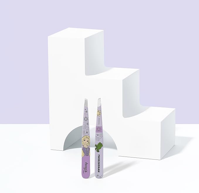 Tweezerman Rapunzel Slant Tweezer - Eyebrow Tweezers for Women and Men