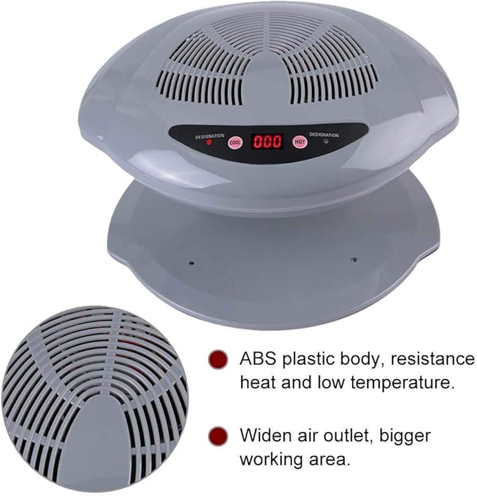 Dioche Nail Fan Dryer with Automatic Sensor Nail Polish Dryer, Nail Drying Fan for Regular Polish Nail Blow Dryer for Living Room and Home (Silver)