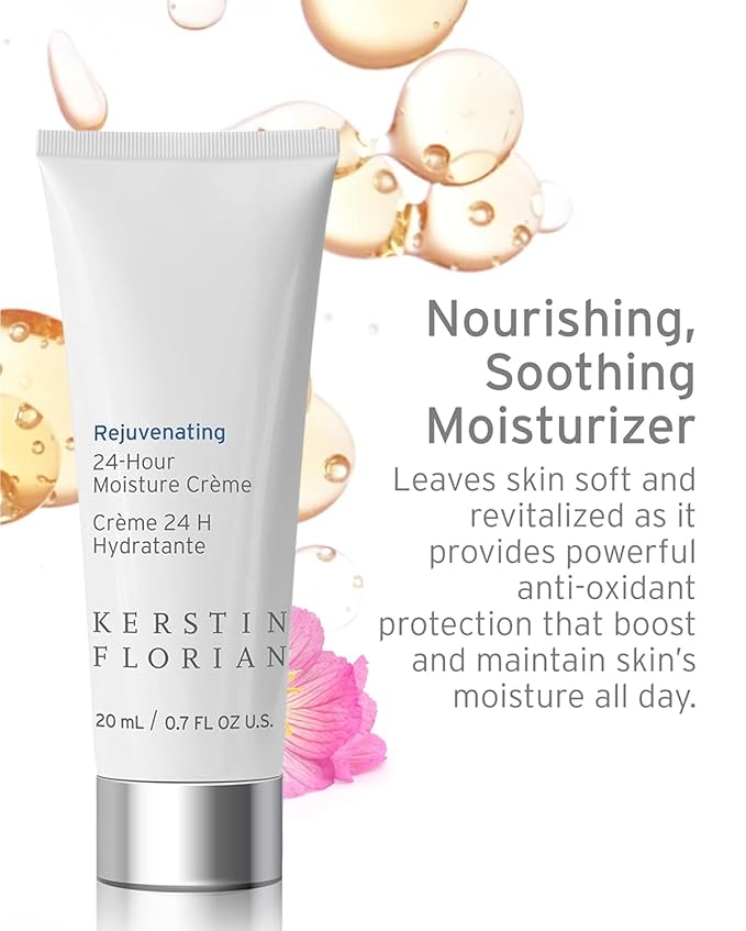 Kerstin Florian 24 Hour Moisture Creme | Travel Size | Anti Aging Face Moisturizer with Vitamin E | Hydrating Anti|Wrinkle Cream to Smooth Fine Lines | 1 fl oz