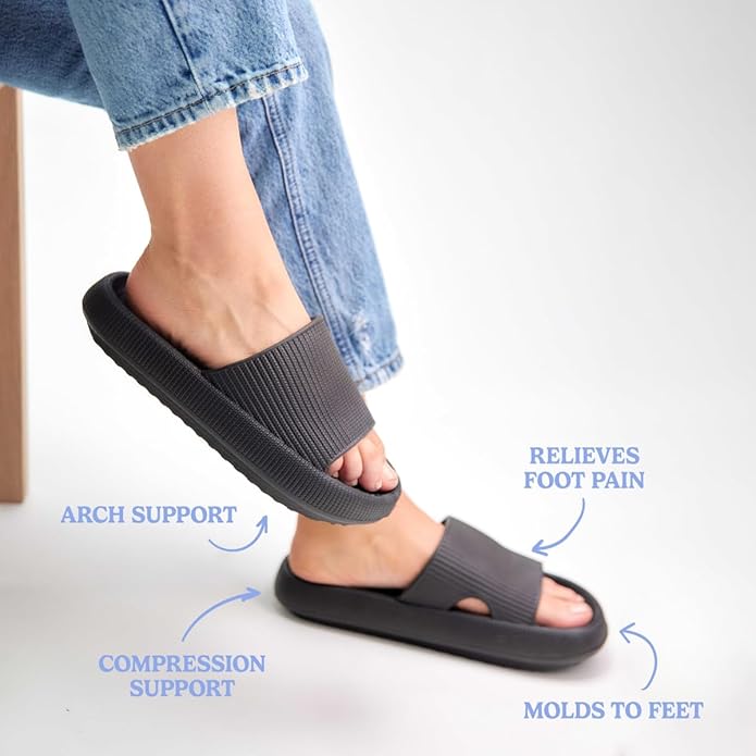 Pillow Slides for Women and Men | The Official Ergonomic Slippers | Plantar Fasciitis | Foot Pain Relief | Comfy and Versatile | Lightweight