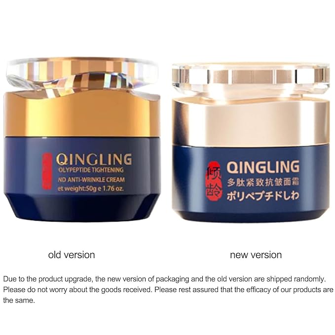 Qingling Crema Para Arrugas, Qingling Face Cream, Qingling Wrinkle Removal Cream, Polypeptide Tightening and Anti Wrinkle Cream, Anti Aging Moisturizer for Firming Face (1pcs)