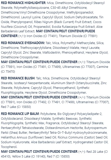 Touch Pocket Palette | Red Romance | Portable Makeup | Eye Shadow, Blush, Highlighter, & Lip Balm | With Castor Oil, Fruit Extracts, & Coconut Oil | Travel Essentials