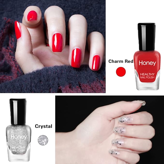 Non Toxic Nail Polish Set, Easy Peel Off and Fast Dry Nail Polish Set for Pack, Eco Friendly & Organic Water Based Nail Polish for Women,Teens (18 Bottles)