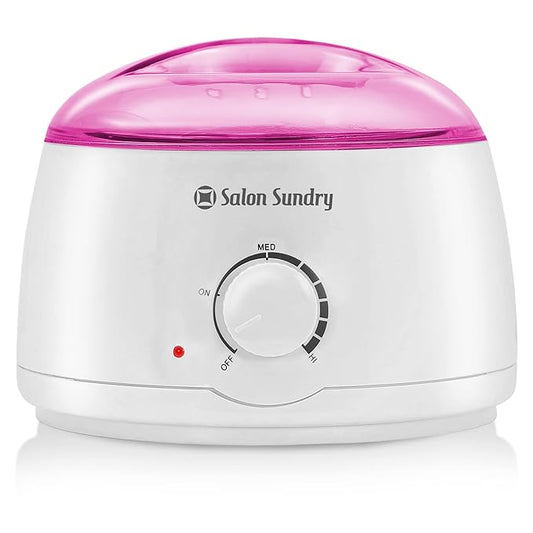 Salon Sundry Portable Electric Hot Wax Warmer Machine for Hair Removal - Pink Lid