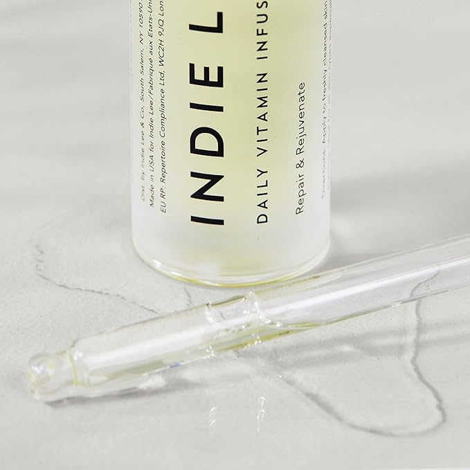 Indie Lee Daily Vitamin Infusion - Balancing Face Oil with Antioxidants, Rosehip Seed Oil + Squalane for Face Hydration - For Sensitive, Dry, Uneven + All Skin Types (30ml)