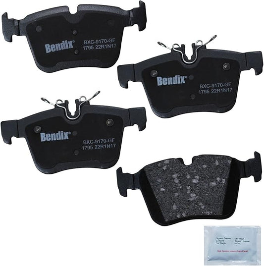 Bendix Priority1 CFC1795 Ceramic Rear Brake Pads for Mercedes-Benz C180 2019-2015, C200 2020-2016, C250 2018-2016, C300 2021-2015, C350e 2018-2016, C400 2015