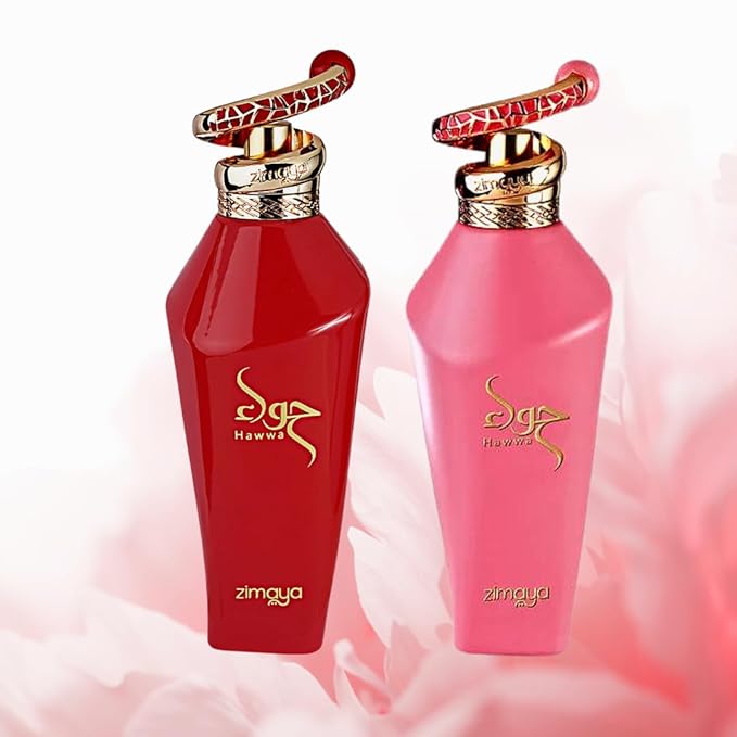 Hawwa Red & Hawwa Pink - EDP Spray 100ML (3.4 OZ) Long Lasting, Fresh, Floral Bouquet Of Sensation. (Value Pack)
