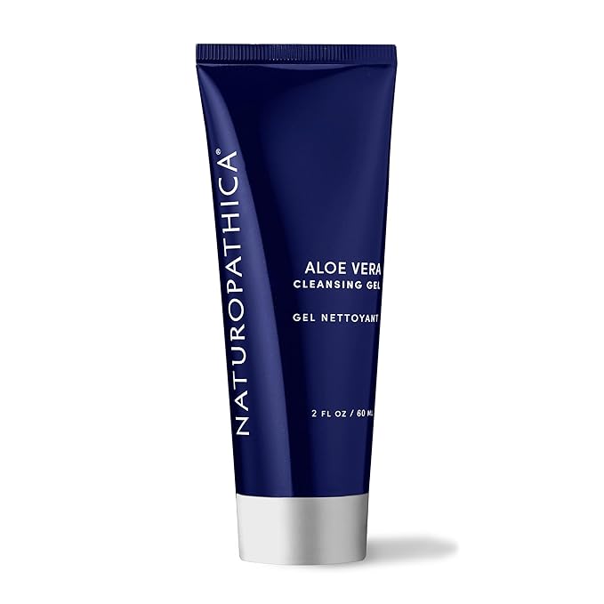 Naturopathica Aloe Vera Cleansing Gel, Facial Cleanser with Aloe Vera and Lavender, Clarifying Face Wash for Men and Women, Travel Size Face Wash, 2 fl oz