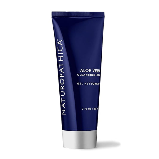 Naturopathica Aloe Vera Cleansing Gel, Facial Cleanser with Aloe Vera and Lavender, Clarifying Face Wash for Men and Women, Travel Size Face Wash, 2 fl oz