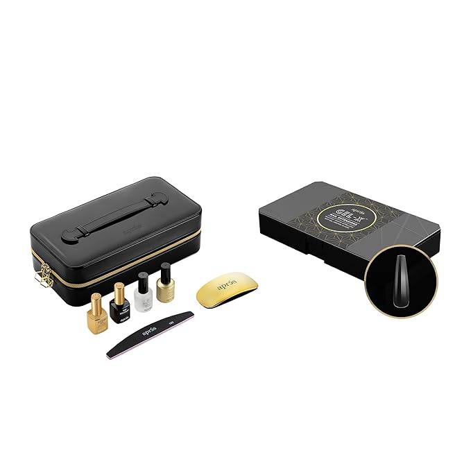 Apres Nail GEL-X Kit Professional Starter Kit |Premium Quality | 10 Sizes 0-9 | No Size 00 Included | 2022 Version (Sculpted Stiletto Extra Long)